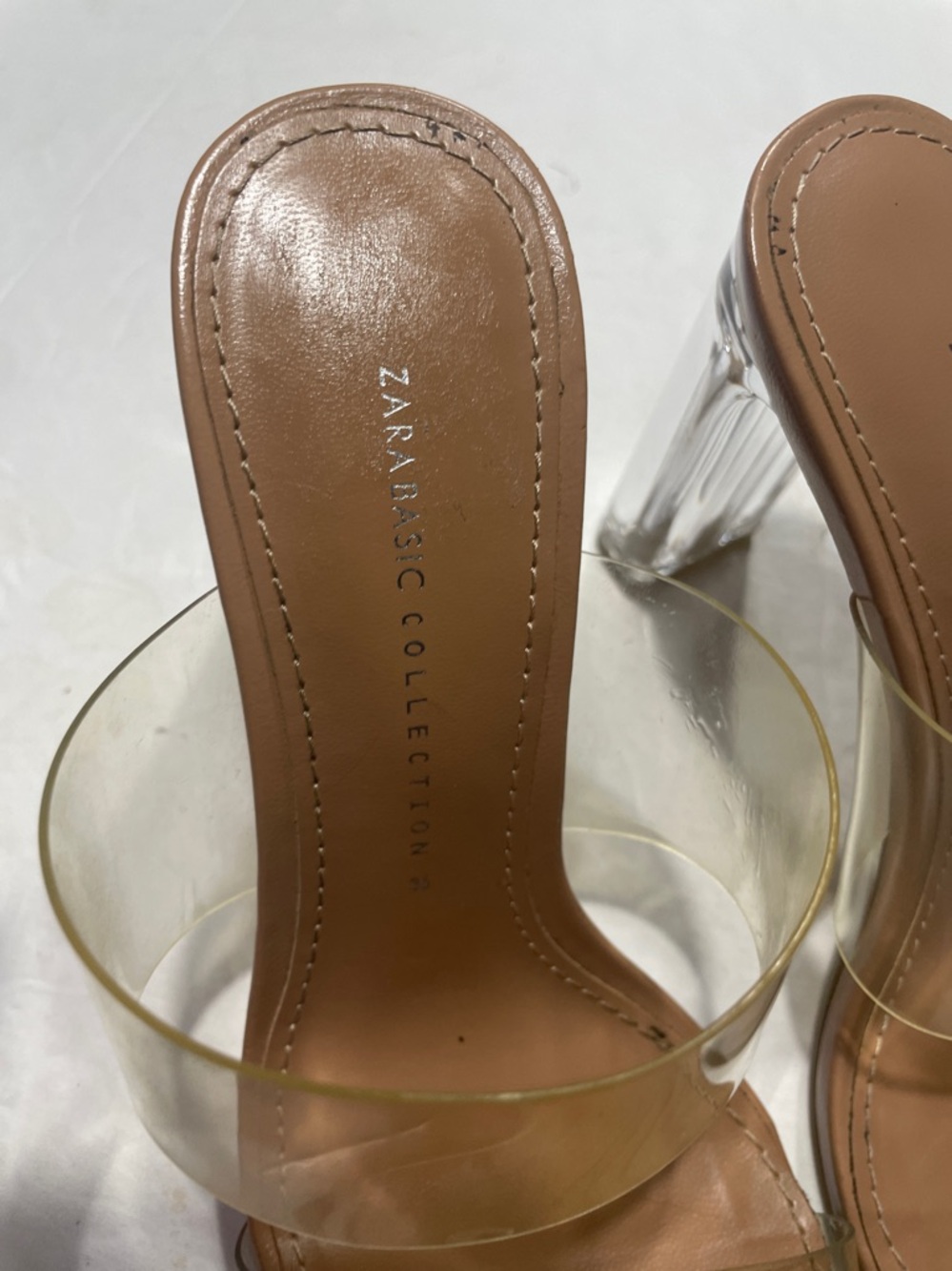 Zara Basic Collection Clear Strap and Heel size 36 - Picture 3 of 8